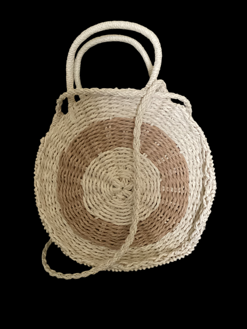 Seaside Whirl Woven Circle Tote
