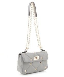 SB Quilted Crossbody Bag Gray